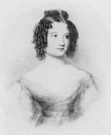 Crtež 17-godišnje Ade Byron (Augusta Ada King-Noel, grofica od Lovelace), kćeri lorda Byrona.