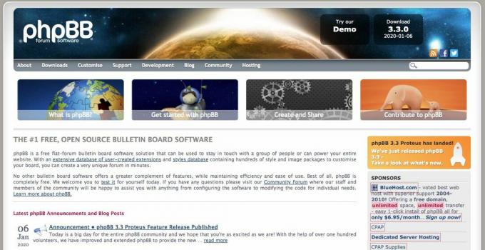 phpBB besplatni forumski softver za vaš blog ili web mjesto