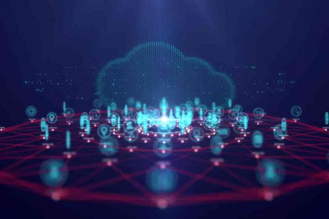 Ilustracija koncepta hostinga u oblaku