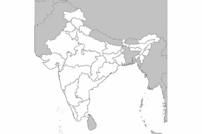 Prazna karta Indije
