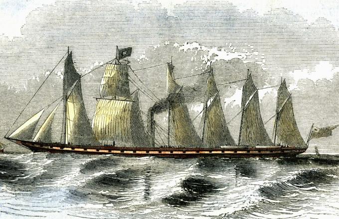Kolorna litografija Brunelove SS Velike Britanije