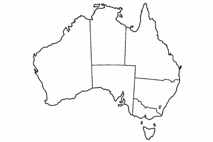 Prazna karta Australije