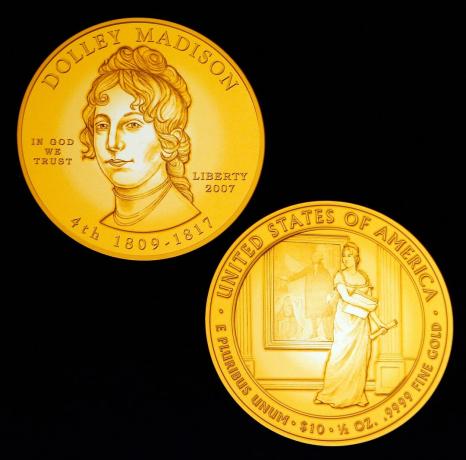 Američka kovnica pustila zlatni novčić Dolly Madison