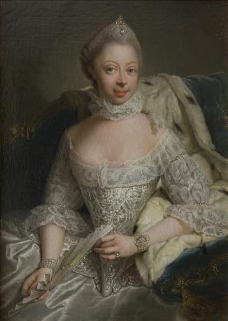 Portret princeze Charlotte Of Mecklenburg-Strelitz (1744-1818)