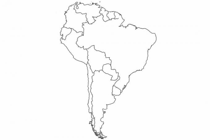 Prazna karta Južne Amerike