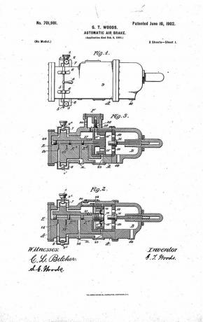 patent za Granville T. Woodsova automatska zračna kočnica, 1902