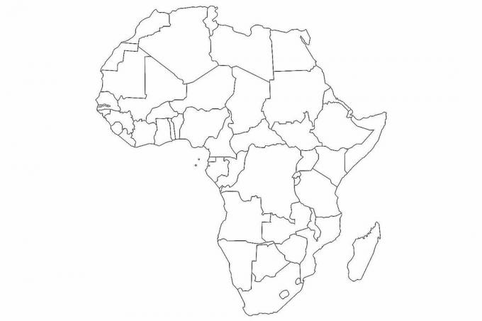 Prazna karta Afrike