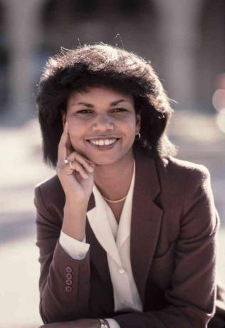 Profesorica Condoleezza Rice sa sveučilišta Stanford pozirala je za portret u studenom 1985. godine