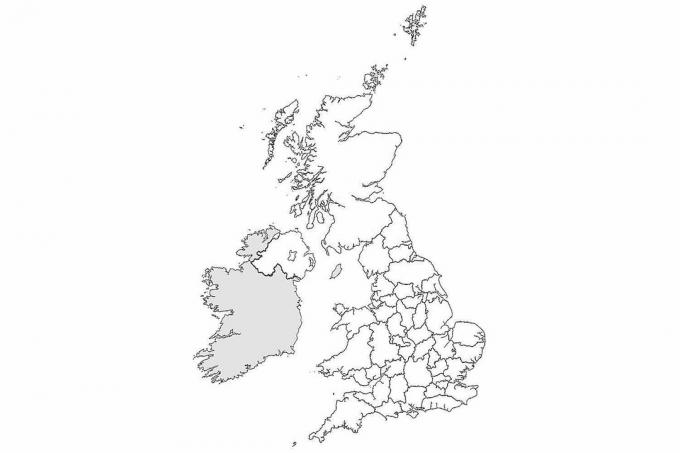 Prazna karta Ujedinjenog kraljevstva