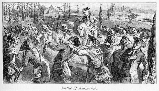 Snage milicije guvernera Tryona pucaju na Regulatore tijekom bitke kod Alamanca, posljednje bitke Regulacionog rata.