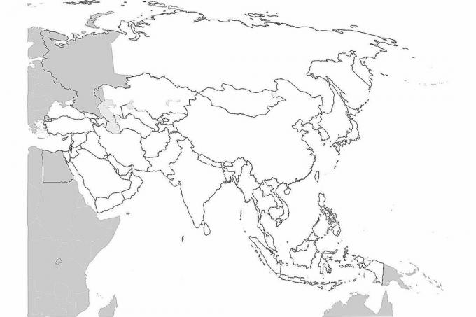 Prazna karta Azije